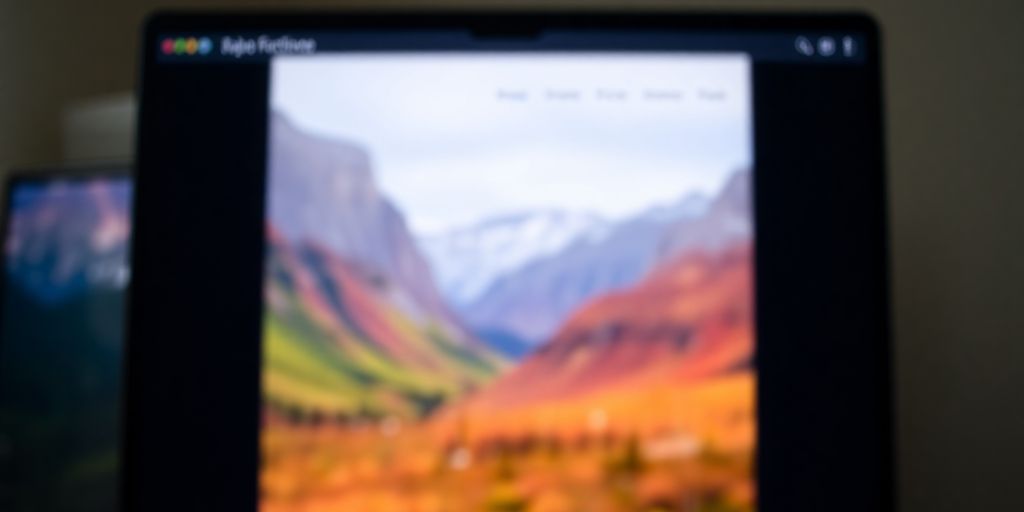 A website's background image slowly appearing.