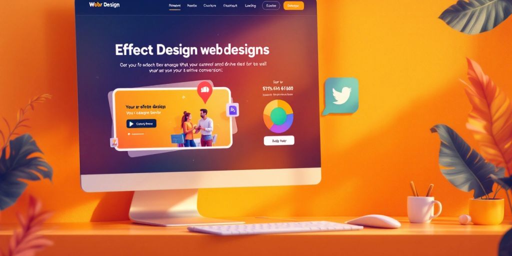 Engaging landing page design with vibrant colors and visuals.