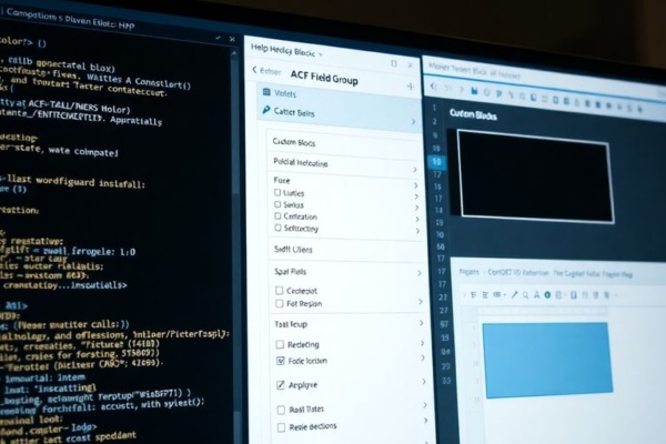 WordPress block creation with ACF and PHP code.