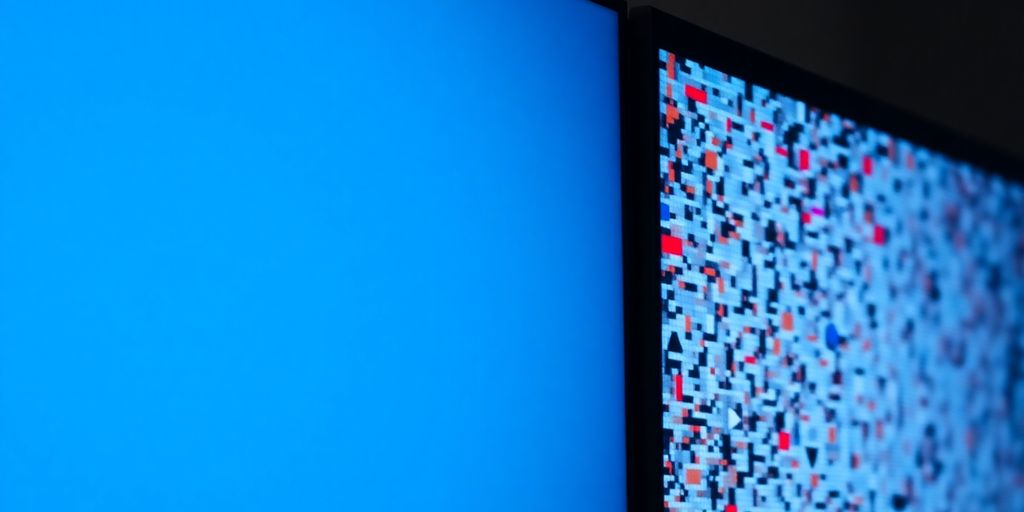 Crystal clear vs. blurry computer monitor screen comparison.