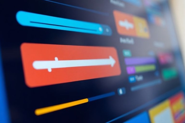 User interface storyboard with flowing animations.
