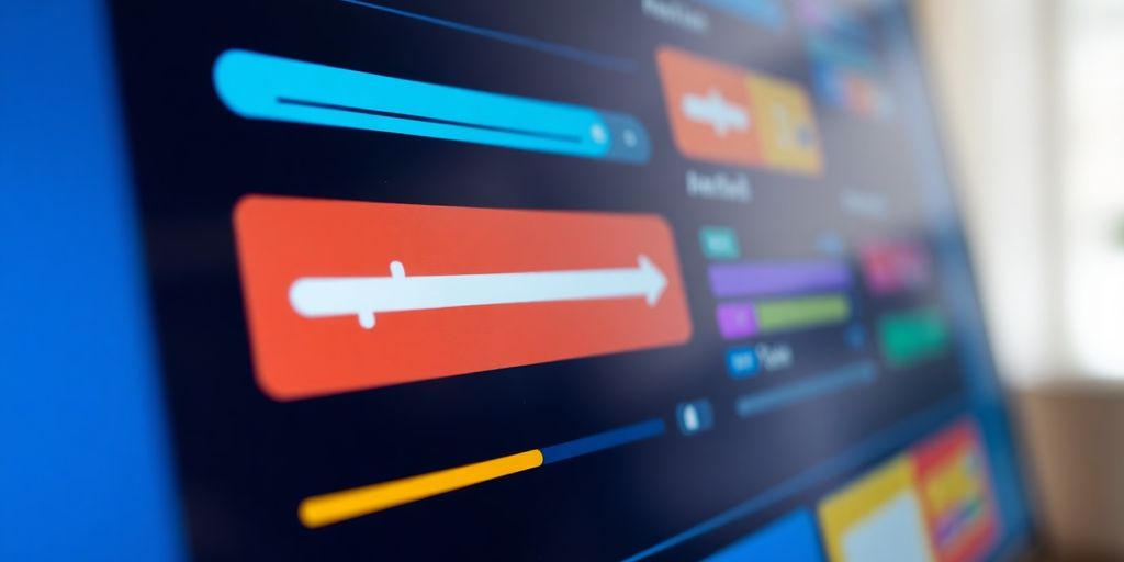User interface storyboard with flowing animations.