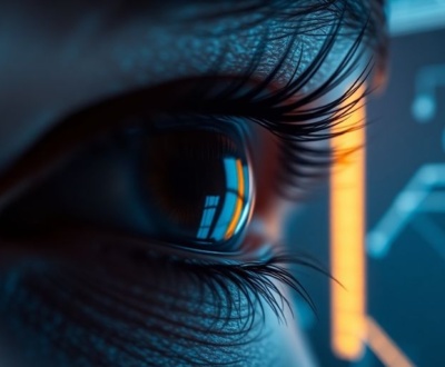 Eye observing webpage elements for performance.